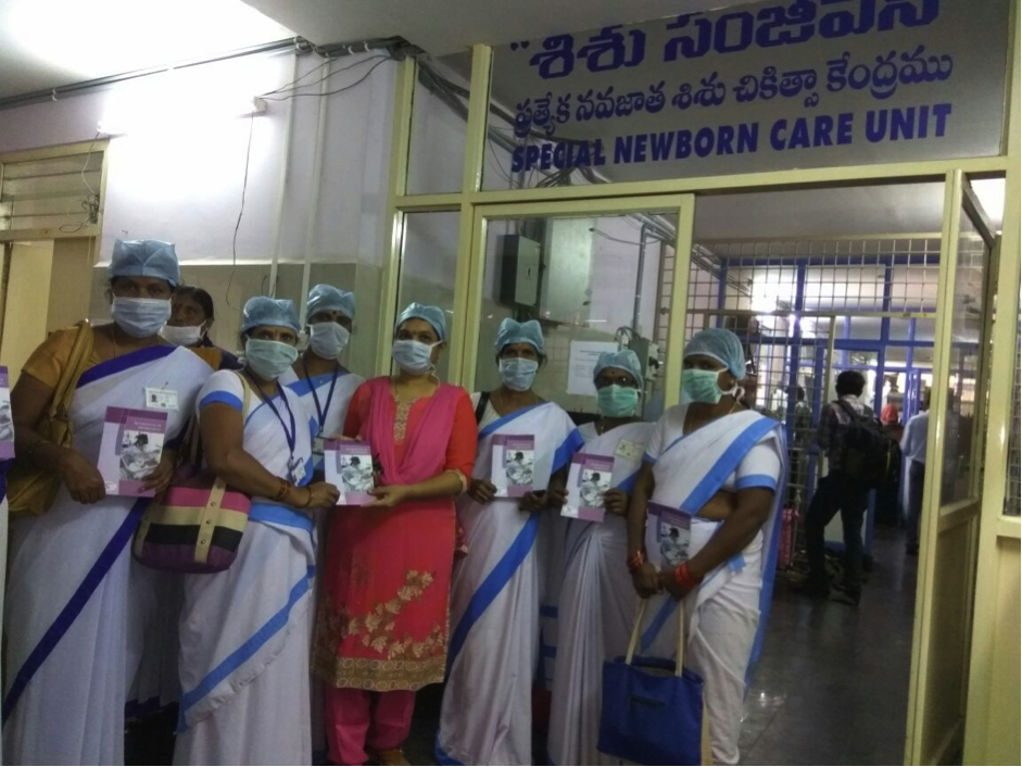 ASHA workers visit a Special Newborn Care Unit (SNCU). INDIA. (c) PVRI
