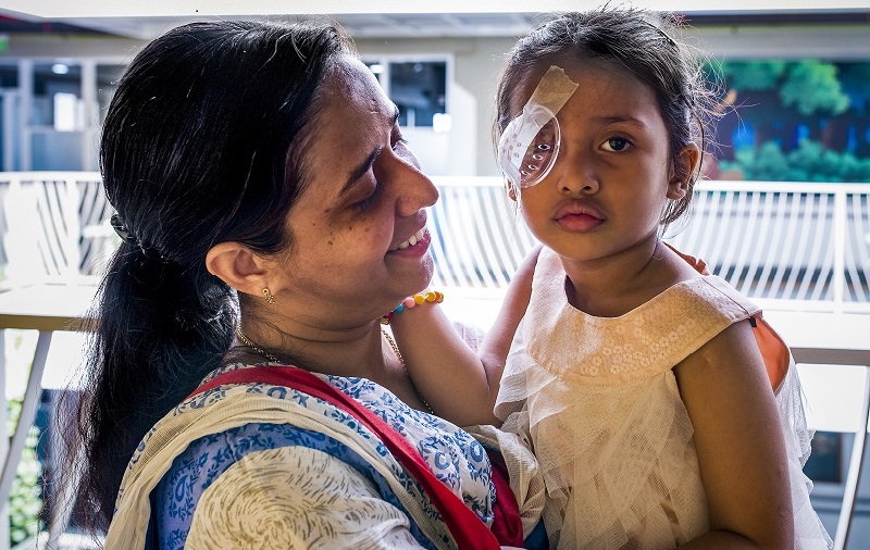 Early diagnosis and treatment can save the life of a child with retinoblastoma. INDIA © Swathi Kaliki