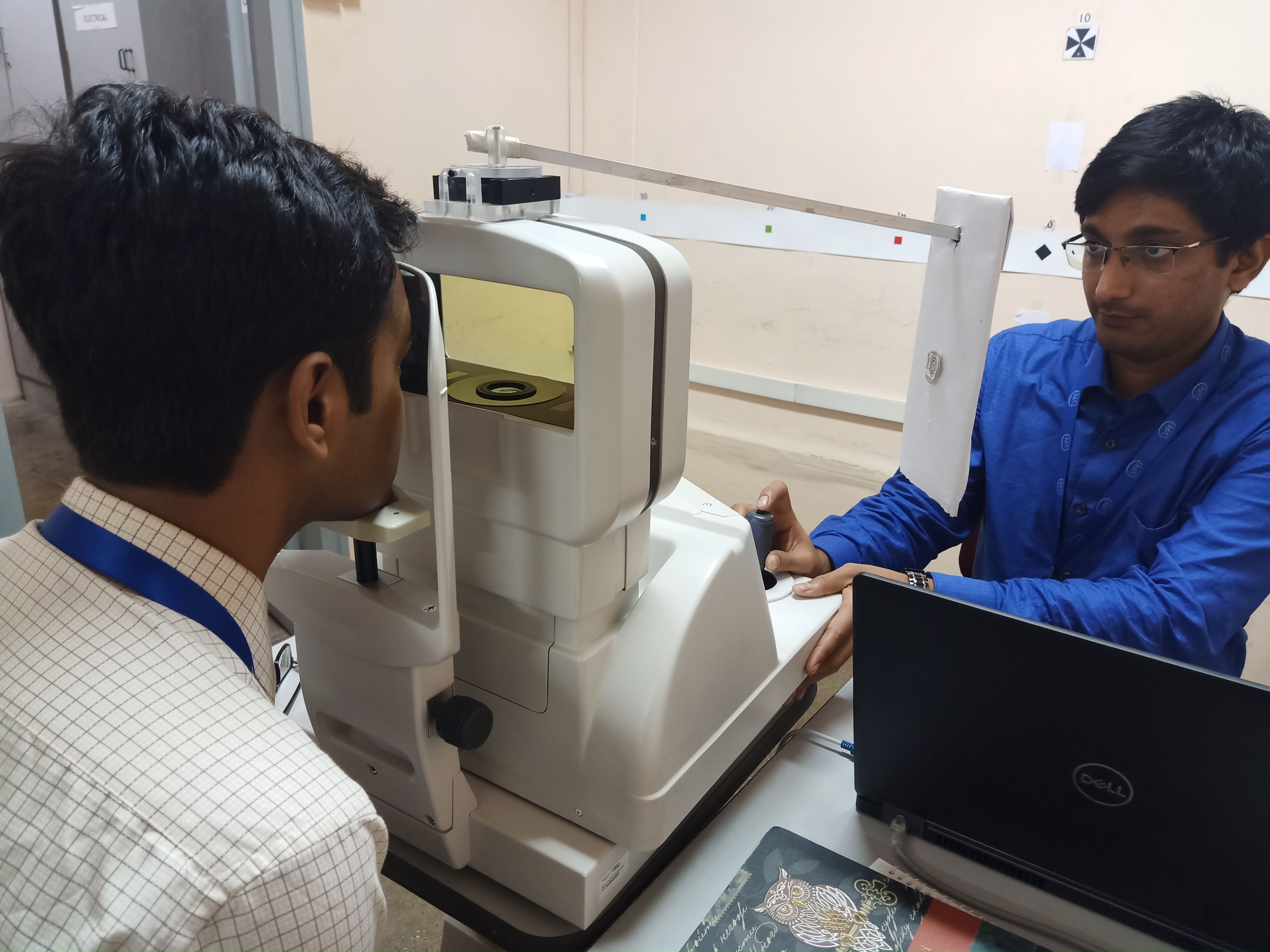 Open-field auto-refractor to determine peripheral refraction. INDIA (c) L V Prasad Eye Institute