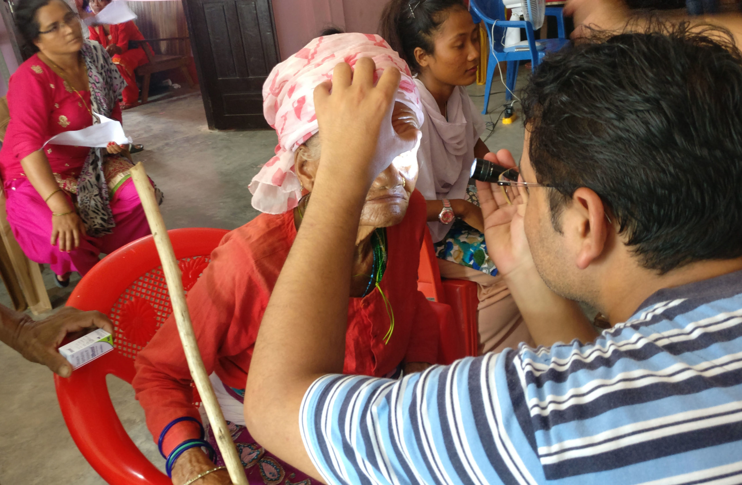 Allied eye care professionals are utilized in outreach eye camps in remote communities in Nepal. Photo Credit - Better Vision Foundation Nepal