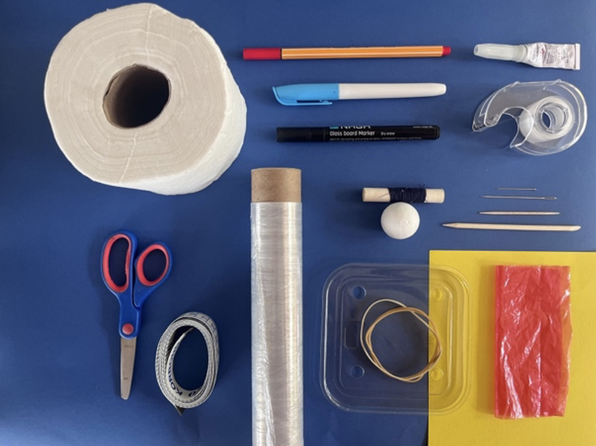 Figure 1 Materials needed to create the different anatomical features of the model (Photo: © Althea le Roux CC BY-NC-SA 4.0)